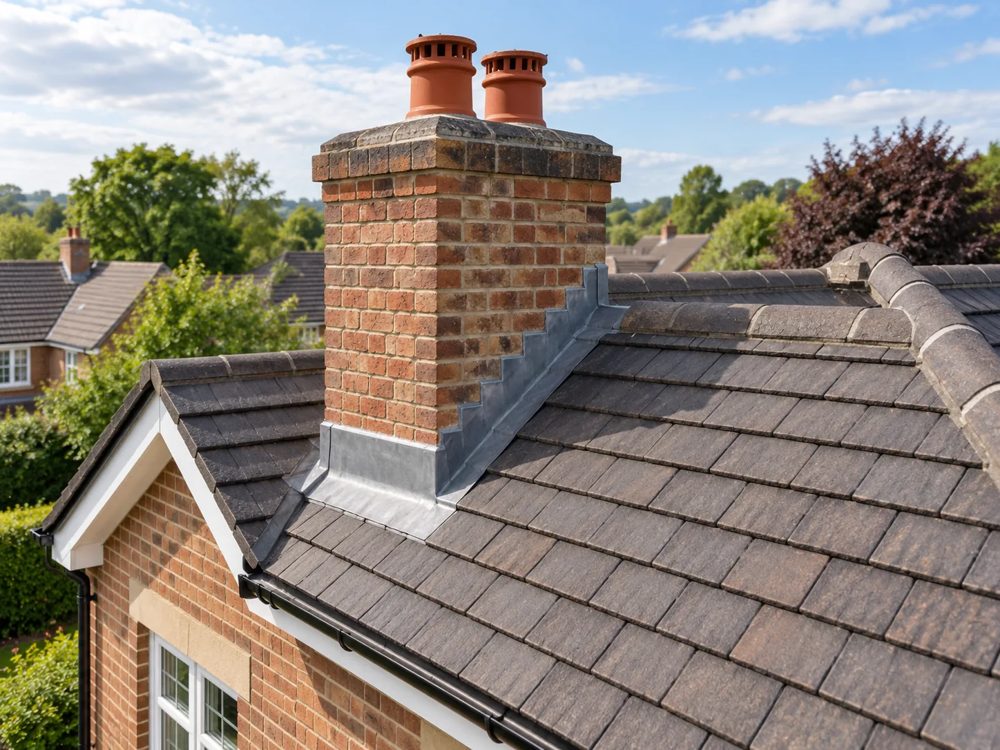 AI-generated demonstration of chimney remedial work