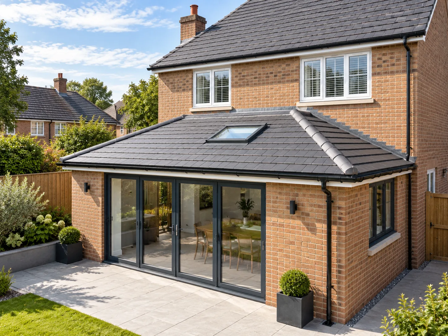 AI-generated demonstration of an extension roof
