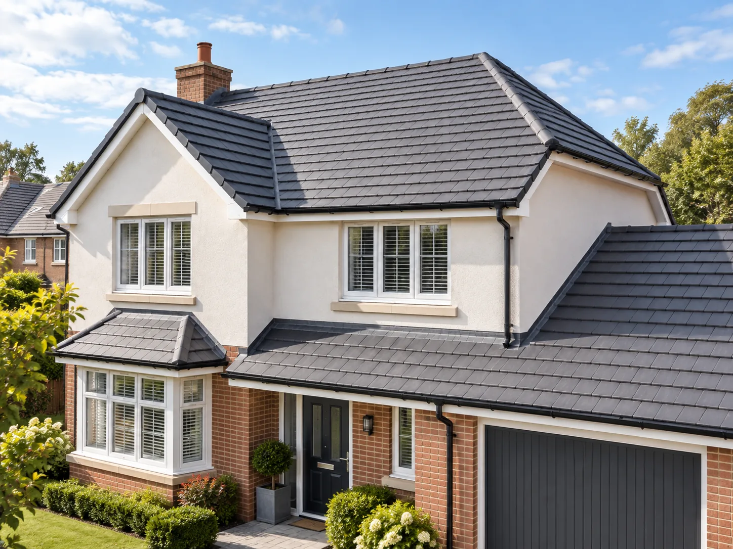 AI-generated demonstration of a completed roofline upgrade